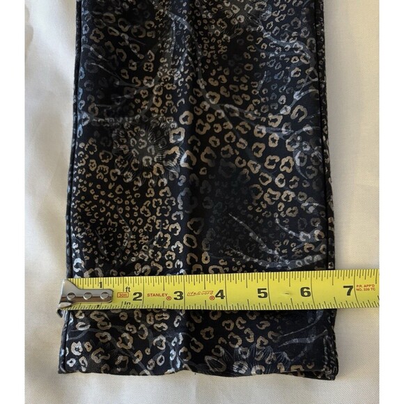 SOFT SURROUNDINGS Mixte Pants Womens Medium Black Metallic Leopard Ankle Stretch - Picture 8 of 10